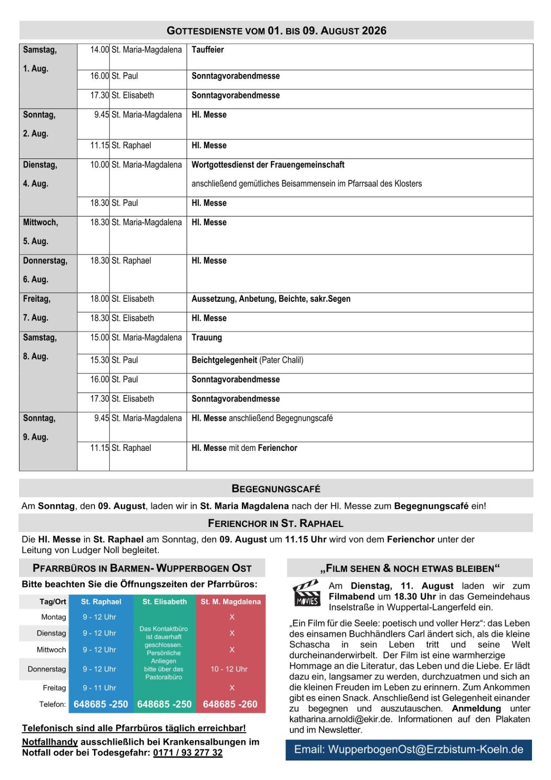 Gottesdienstordnung KW 32e